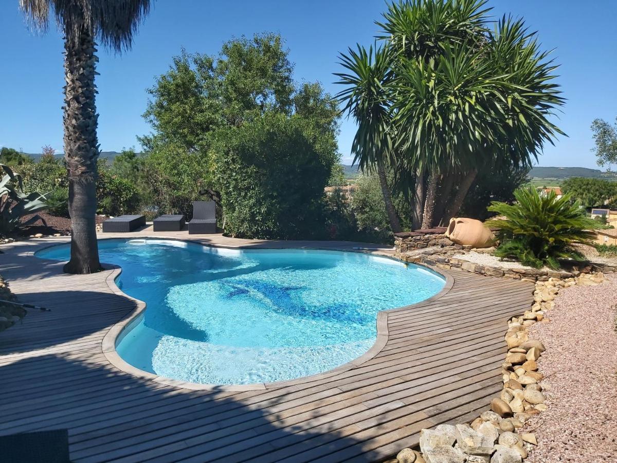 Beautiful Villa With A Stunning View Roujan المظهر الخارجي الصورة