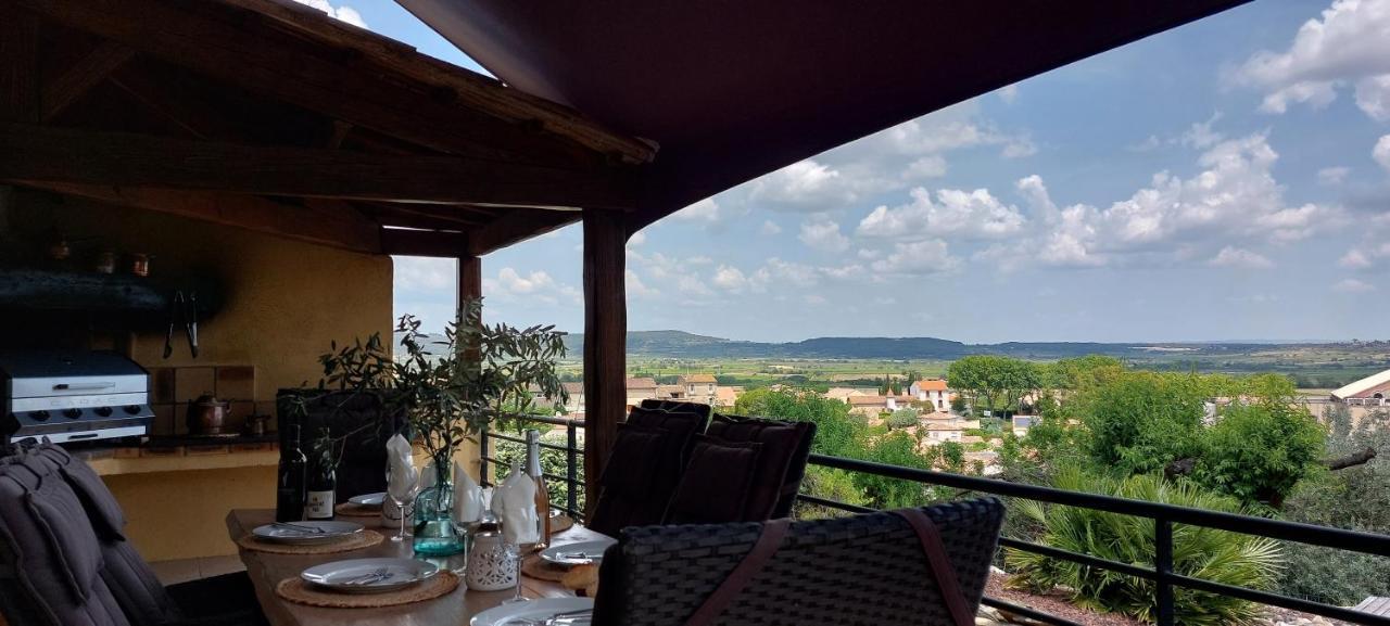 Beautiful Villa With A Stunning View Roujan المظهر الخارجي الصورة