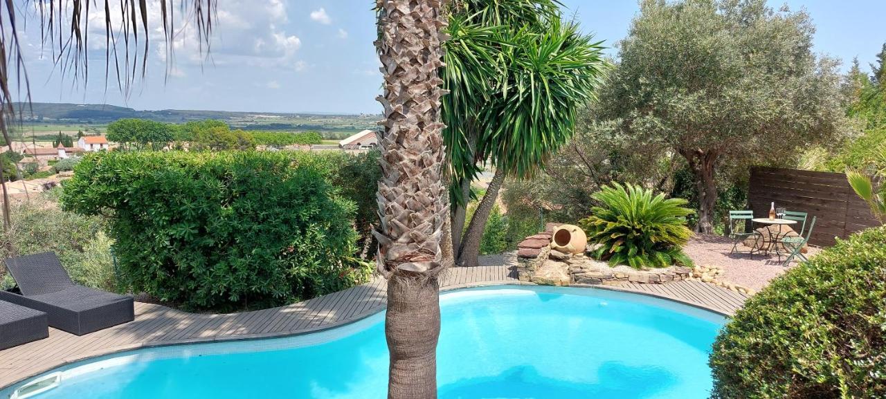 Beautiful Villa With A Stunning View Roujan المظهر الخارجي الصورة